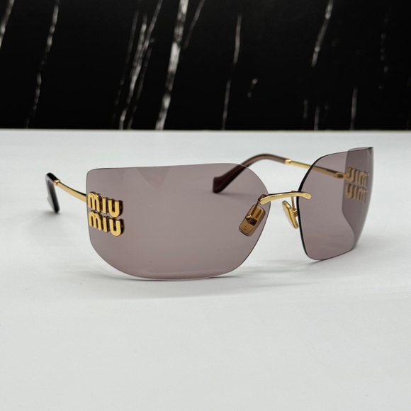NEW SMU 54Y 5AK06I MIU MIU GOLD BROWN MU54YS 5AK06I WOMEN MU 54YS SUNGLASSES main image 7